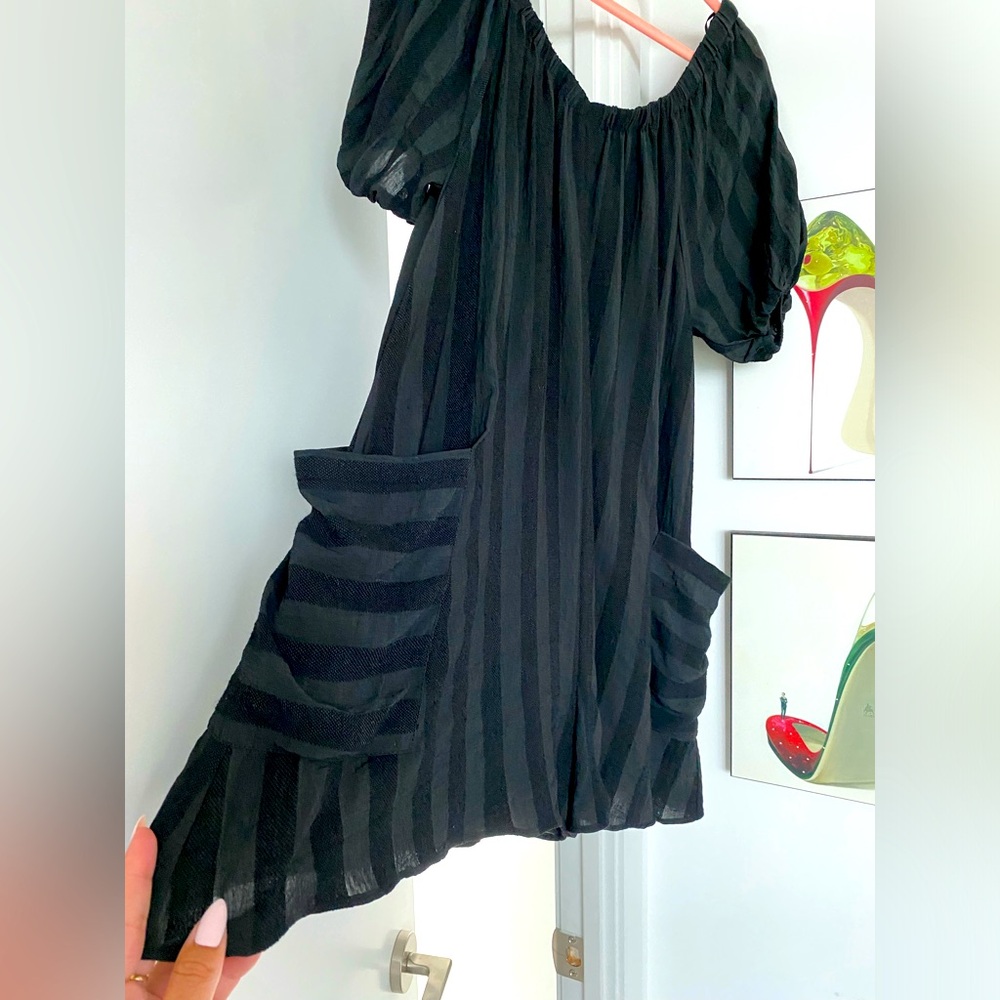 12 rue Colette Black Two-Toned Romper